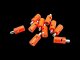 Querlochstecker Bananenstecker 2,6mm orange 10 Stück