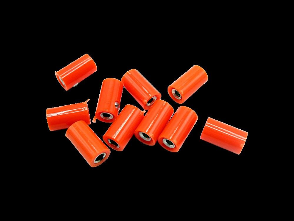 Querlochstecker Buchse Kupplung Muffe 2,6mm orange 10 Stück