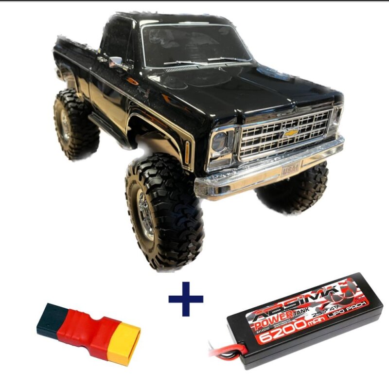 Traxxas TRX-4 Chevy K10 High-Trail schwarz Crawler + 2S Lipo