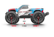 Hyper Go Monstertruck brushless 4WD 1:16 RTR blau/rot 16208