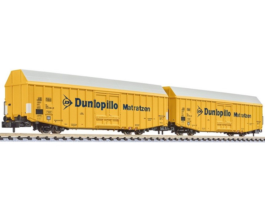 Liliput L260160 N 2-teilig „Dunlopillo“ Großraum Güterwagen