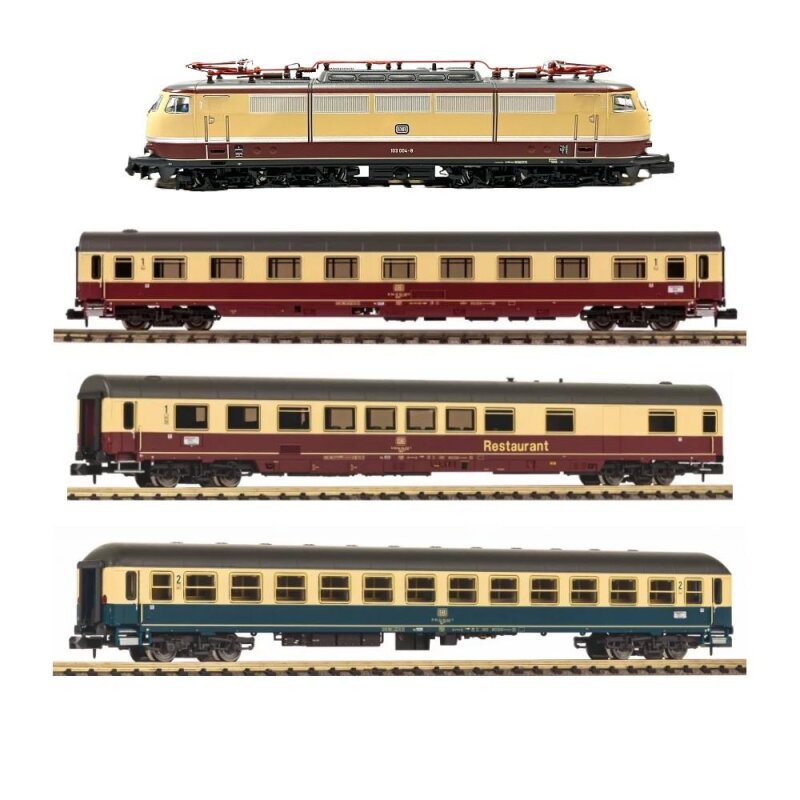 Intercity Zugset N E-Lok E103 Beige/Rot + 3 Piko Wagen