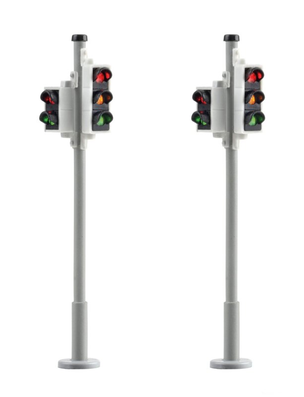 H0 Verkehrsampel mit Fußgängerampel und LEDs, 2 Stück Viessmann 5095