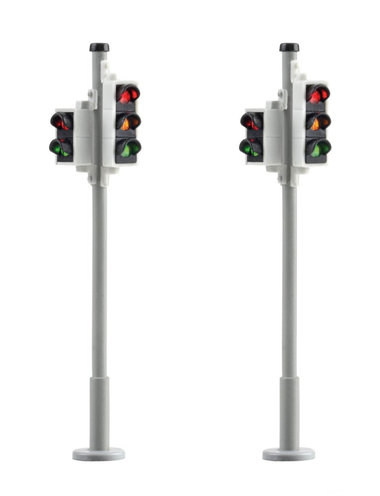 H0 Verkehrsampel mit Fußgängerampel und LEDs, 2 Stück Viessmann 5095