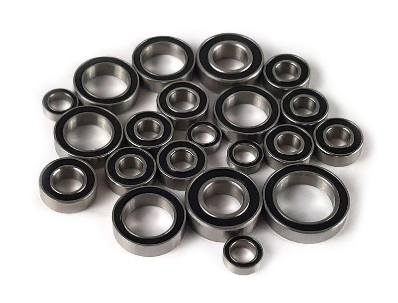 Kugellagersatz TRX 4x4 Rustler, Slash, Stampede, Hoss mit Gummidichtung, geölt, rostfrei (21)  H-SPEED