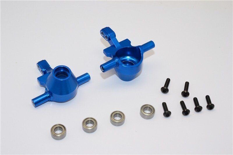 Aluminium Lenkhebel mit Kugellager vorn blau  GPM Tamiya...