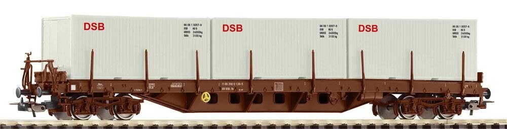 Piko 24527 H0 Containerwagen Rs DSB IV mit 3x 20 Containern DSB