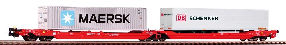 Piko 24619 T3000e DB AG  VI, beladen mit 1x Container 40`Maersk und 1x Trailer PNO