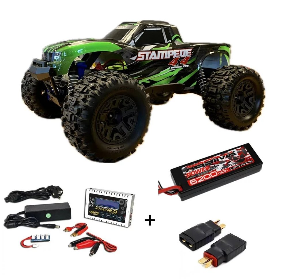 Traxxas Stampede 4x4 brushless 2S grün 1/10 RTR Combo
