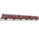 Liliput L260135 N 3-teiliges Set Verschlagwagen, DB, Bremserbühne