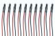 10x LED 1,8 mm,  kaltweiß mit Anschlussdrähten und Vorwiderstand, 10-24 V