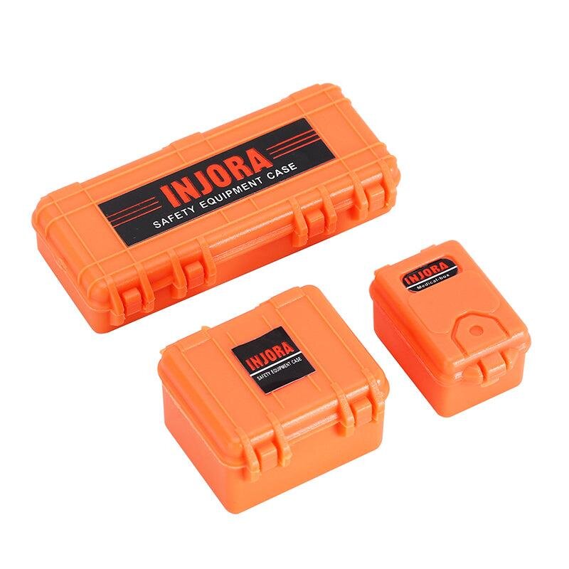 Injora Transportboxen, 3 Stück, orange, Crawler 1:18 / 1:24