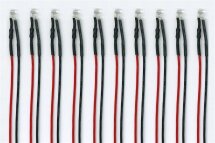 10x LED 3 mm, orange mit Anschlussdrähten und...