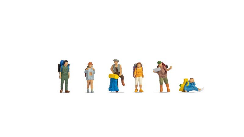 Noch 36247 N Backpacker und Tramper, 6 Figuren