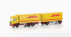MAN F90, 3-achs Koffer-Hängerzug DHL Lastwagen Spur...