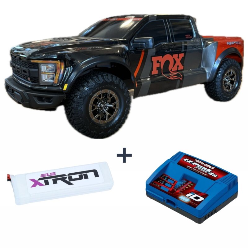 TRAXXAS Combo Ford Raptor-R 4x4 VXL FOX 1/10 RTR mit 3S Lipo + Lader