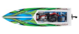 TRAXXAS BLAST wei&szlig;/gr&uuml;n 23-Zoll Rennboot Brushed, mit Akku und USB-C Ladeger&auml;t