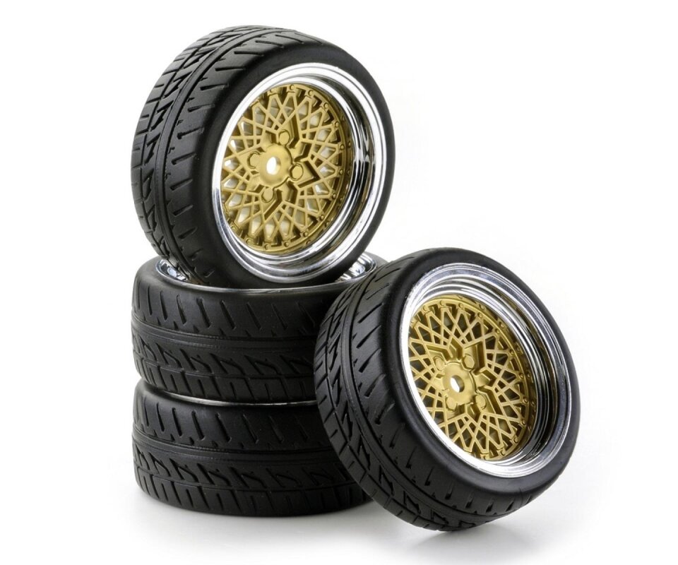 Räderset Onroad 1:10 SC-Räder Classic Style ch/gold (4)