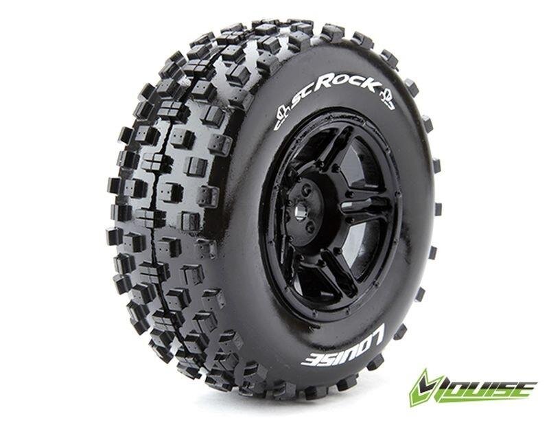 Louise Kompletträder SC-ROCK soft schwarz 12mm TRX-Slash , 2 Stück