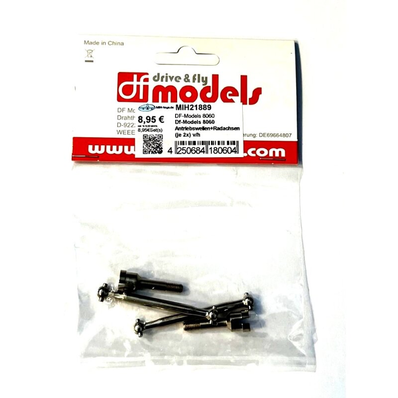 Df-Models 8060 Antriebswellen+Radachsen (je 2x) v/h für DF-06 PRO Mini
