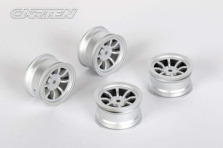 CARTEN Felge 8-Speichen +1mm silber (4) NBA260 für M-Chassis