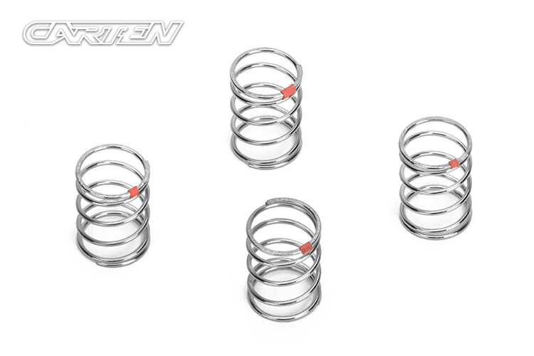 CARTEN Stoßdämpferfeder Soft (1,2x22mm) Rot NBA227 für T410 / T410R / M-Chassis