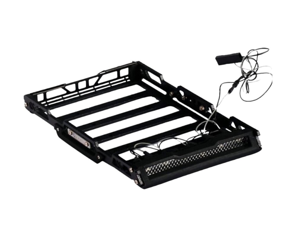 GPM Racing Dachgepäckträger schwarz mit Licht für TRX-4M