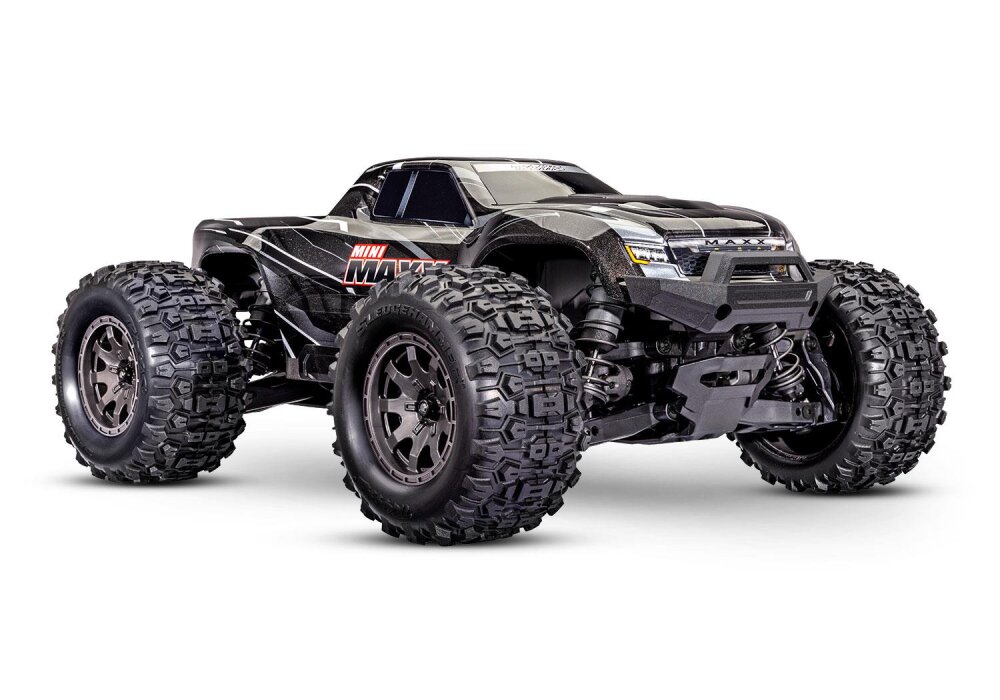 TRAXXAS MINI MAXX 1:16 4WD schwarz BL-2S Brushless, HD, mit Akku/Lader