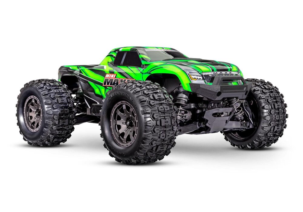 TRAXXAS MINI MAXX 1:16 4WD grün BL-2S Brushless, HD, mit Akku/Lader
