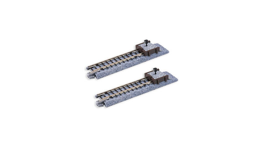 Kato Spur N K20-047 Prellbock Holz Typ B mit Gleis gerade 62mm 2 St.