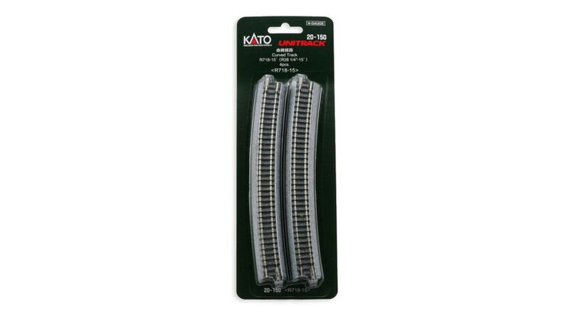 Kato Spur N K20-150 Gleis gebogen R718mm 15° 4 St.