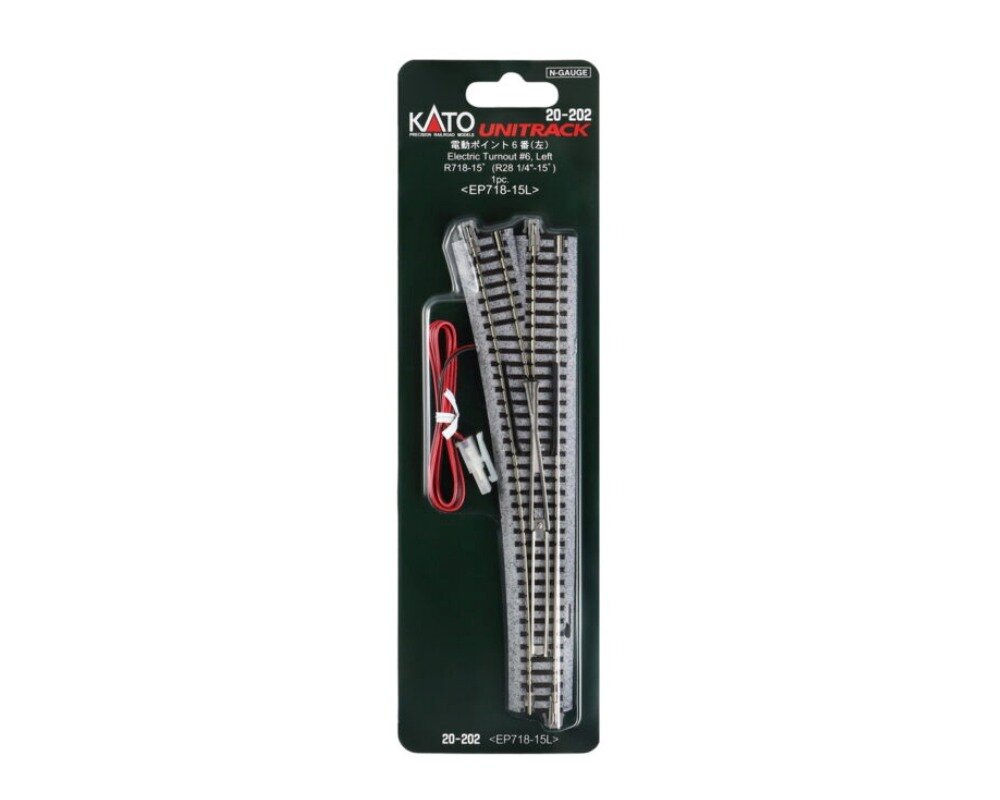 Kato Spur N K20-202 Elektrische Weiche links R718mm 15°