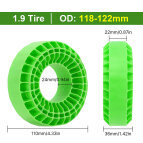 Injora Silicon Einlagen f&uuml;r 106-108mm 1.9" Reifen (Gr&uuml;n) (Super Soft)