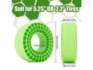 Injora Silicon Einlagen f&uuml;r 132-134mm 2.2" Reifen (Gr&uuml;n, Super Soft)