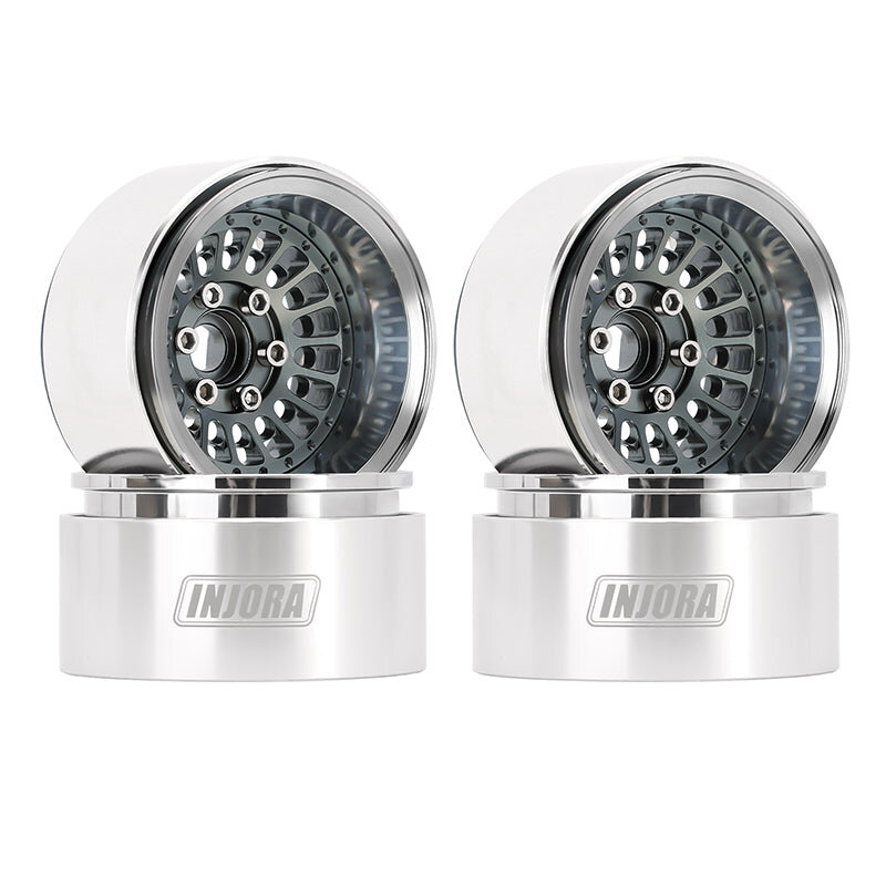 INJORA Turbine 1,9" Aluminium Beadlock Wheels Offset -10mm für 1/10 RC Crawler (4)