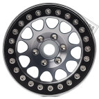 INJORA 1,9" Beadlock-Felgen 4 St. aus Aluminium f&uuml;r 1/10 RC Crawler schwarz/silber