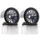 INJORA 1,9" Beadlock-Felgen 4 St. aus Aluminium für 1/10 RC Crawler schwarz/silber