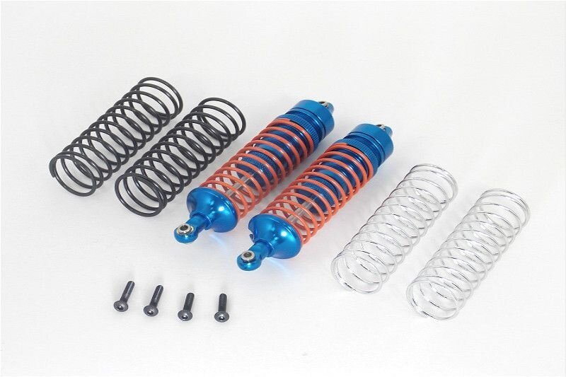 GPM Aluminium-Dämpfer hinten blau (1.3/1.5/1.7mm Feder) TRX Rally, Bandit, Slash/Stampede 4x4
