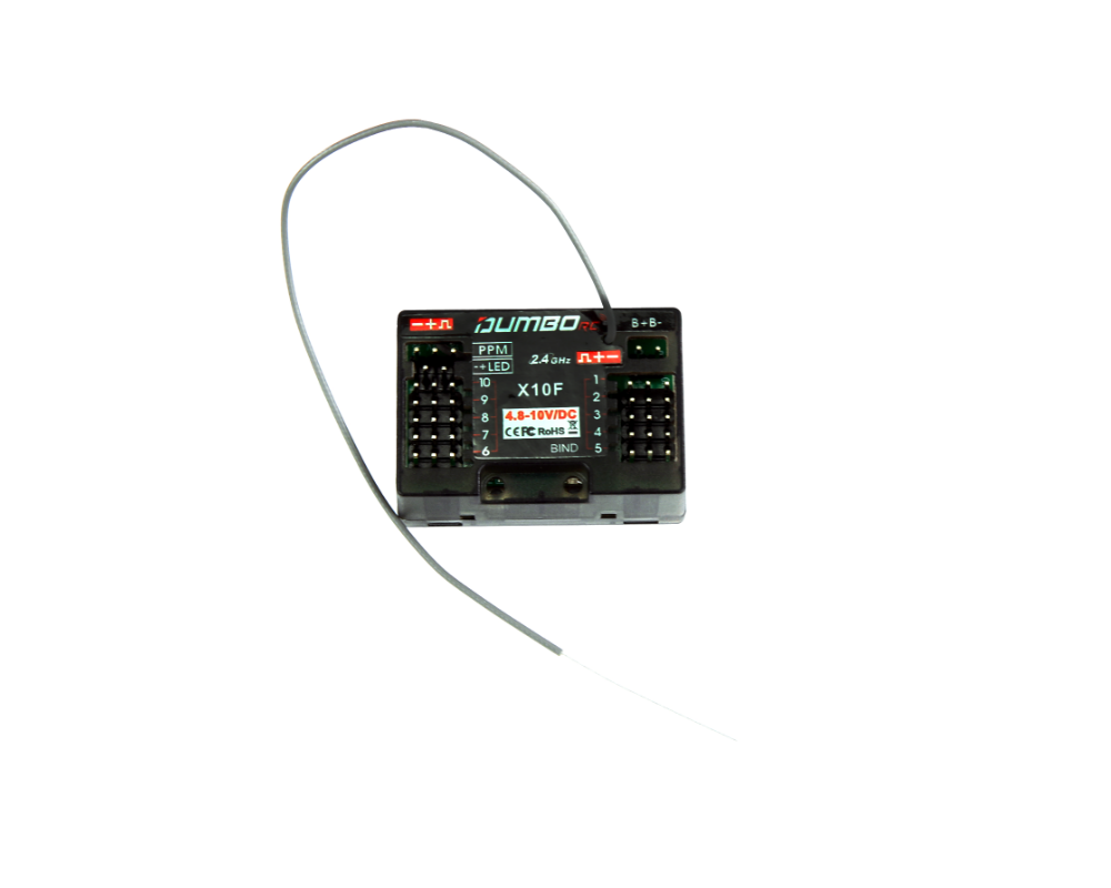 Dumbo RC  10-Kanal Empfänger X10F 2.4GHz für CR10P / Dumbo DDF-350