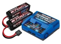 Traxxas EZ-Peak Dual Lader 26A & 2x LiPo 6700mAh 4s...