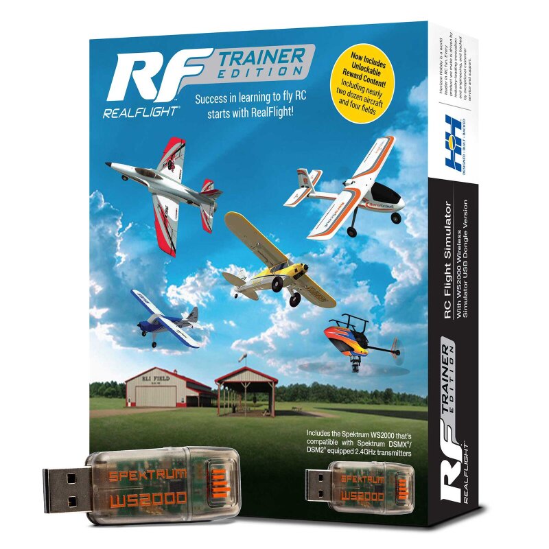 RealFlight Trainer Edition RC Flugsimulator mit WS2000 Wireless Simulator USB Dongle