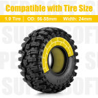 INJORA Silikon Reifeneinlagen Super Soft f&uuml;r 56-58mm 1.0"