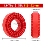 INJORA Silikon Reifeneinlagen 1.9" f&uuml;r 118-122mm 4Stk rot