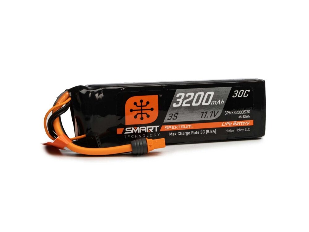 Spektrum 11.1V 3200mAh 3S 30C Smart LiPo Akku IC3