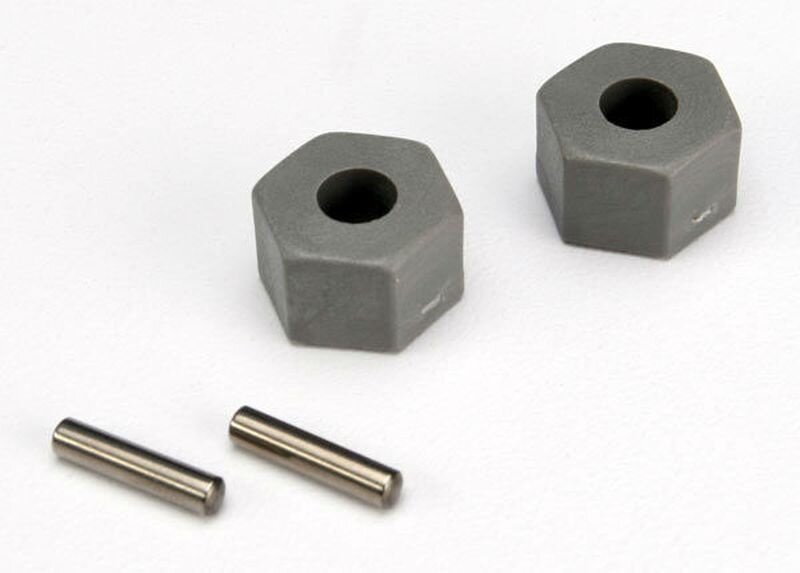 TRAXXAS Radmitnehmer Kunststoff grau 12mm mit Stifte (2)