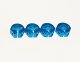 Radmitnehmer Aluminium, 12mm Blau, 4 Stück 5mm mit Pins, schraubbar
