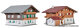 Kibri 37034 N Chalet Lenk, 2 Stück