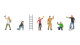 Noch 36566 Graffity Sprayer N 6 Figuren