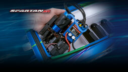 TRAXXAS SPARTAN SR gr&uuml;n 36Zoll Rennboot mit Selbstaufrichtung Brushless