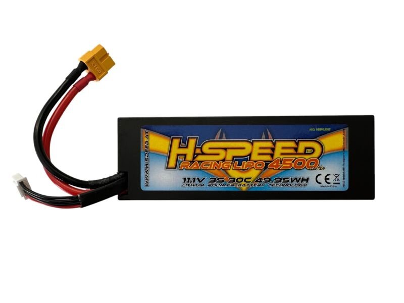 LiPo 4500mAh 11.1V 30C Hardcase Racing Akku H-SPEED mit XT60